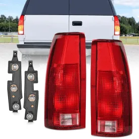 1998-1999 Chevy GMC C/K1500 2500 3500 1992-1999 Yukon Suburban Blazer 1995-2000 Tahoe 1999-2000 Cadillac Tail light Assembly Rear Lamp Replacement w/Bulbs and Harness