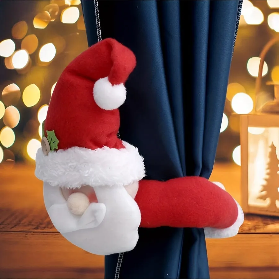 1PCS Christmas Curtain Buckle Holder Hook Santa Curtain Elk