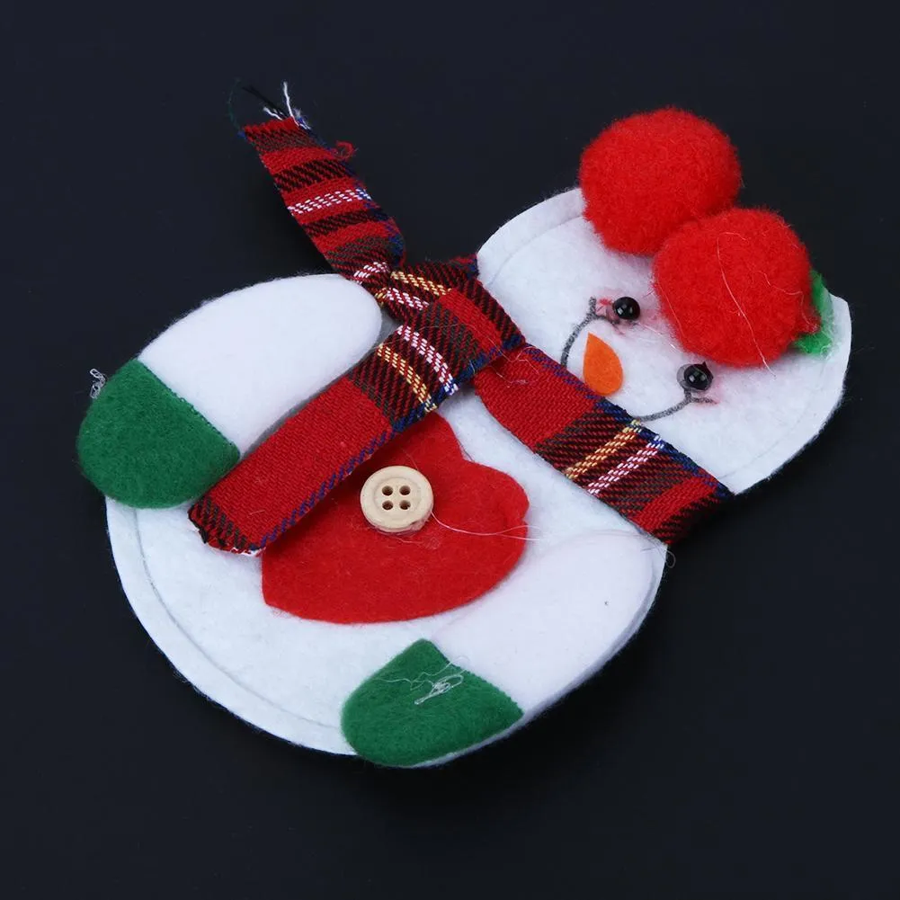 6pc Christmas Snowman Cutlery Bags Dining Table Cutlery(Snowman 2)