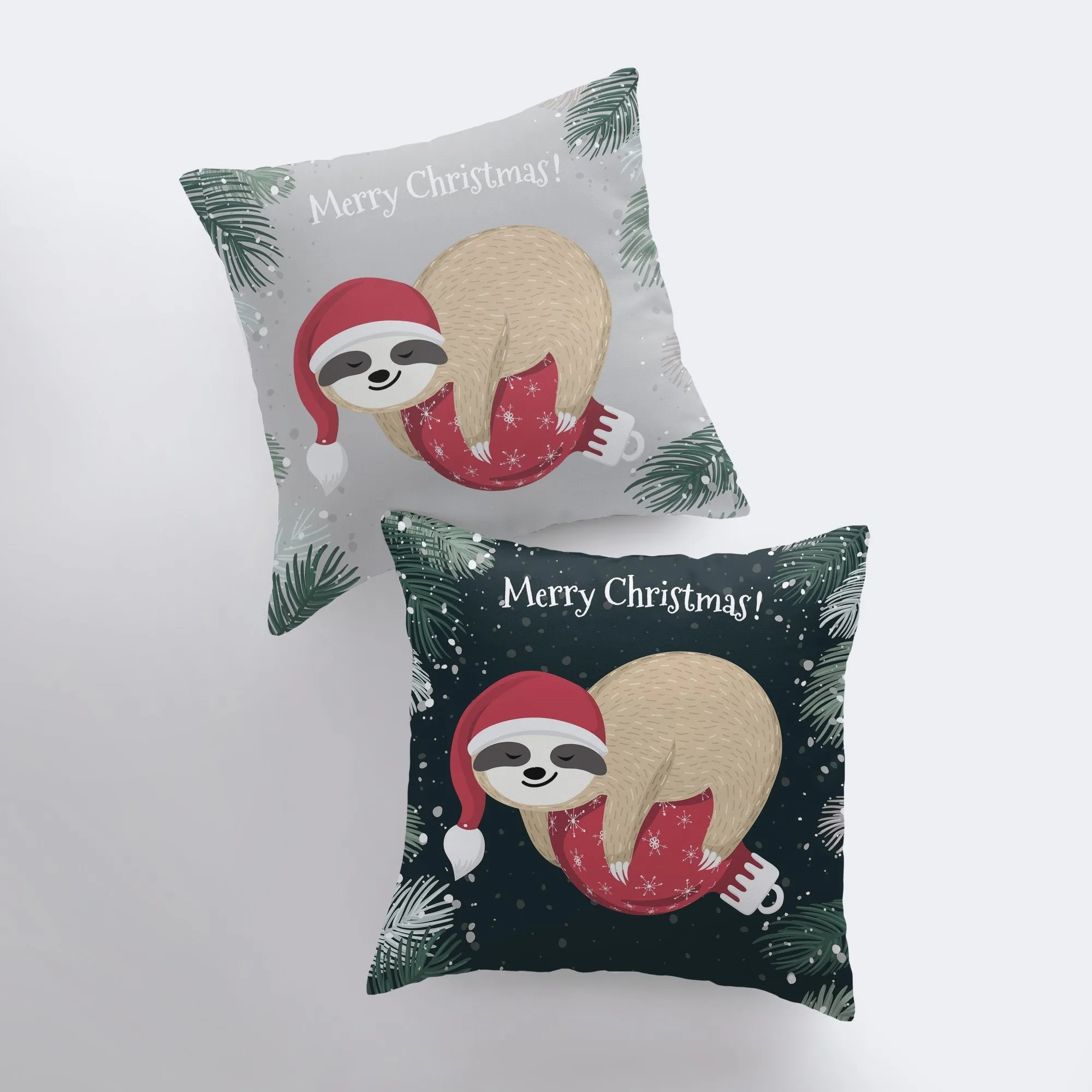 A Merry Little Christmas Sloth | Pillow Cover |  Christmas Decor |