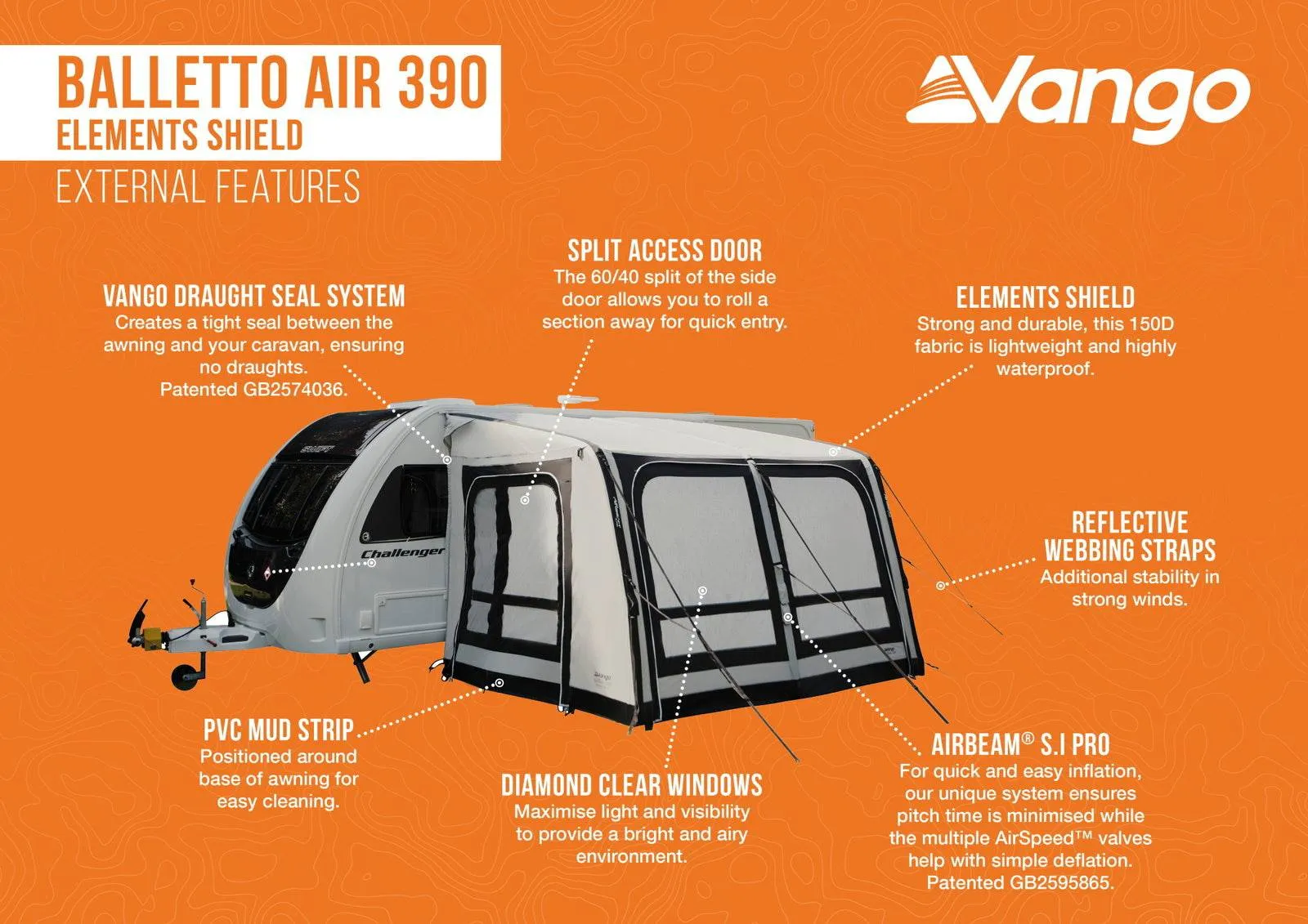 Balletto Air 390 Elements Shield Awning by Vango