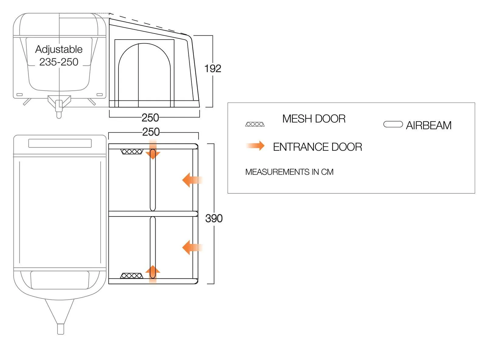 Balletto Air 390 Elements Shield Awning by Vango