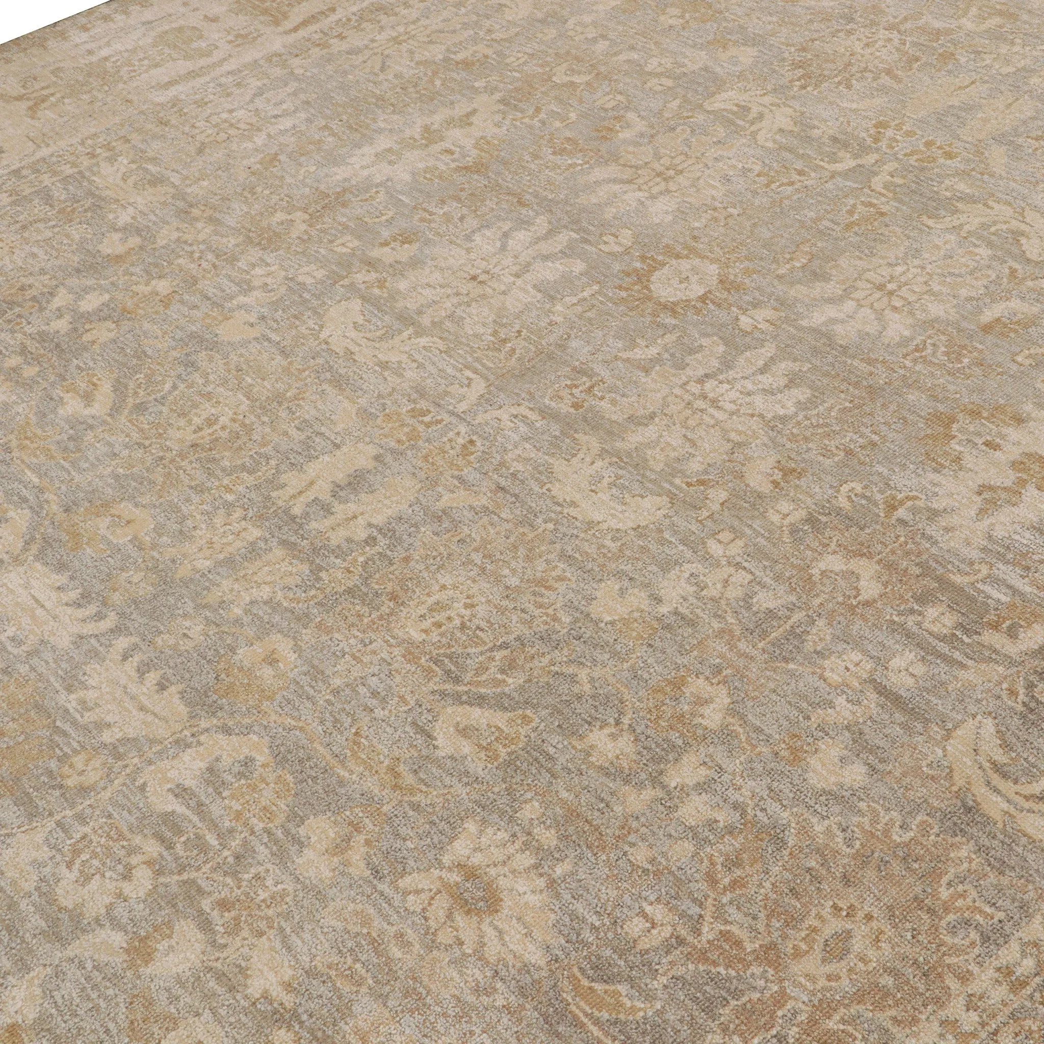 Beige Traditional Silk Rug - 11'10" x 14'11"