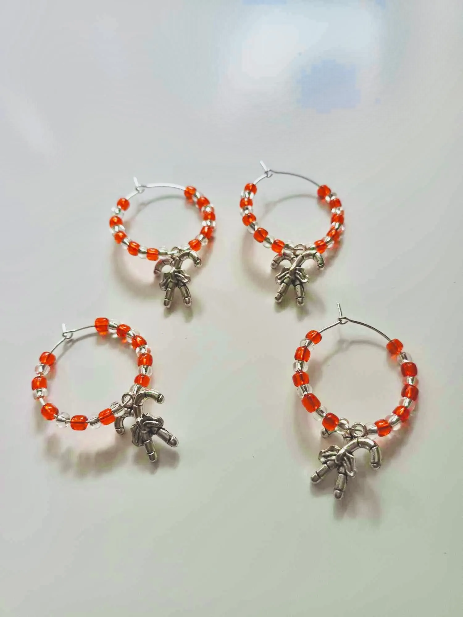 Christmas Wine Glass Charms 4pcs | Wine glass bangles | Christmas tableware | Cute Tableware | Tree Gifts | Tableware | Tree Accessories
