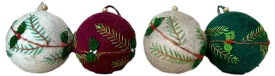 Felt Ornament Set "Pine Boughs"