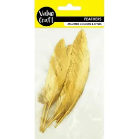 Goose Feathers Metallic Gold