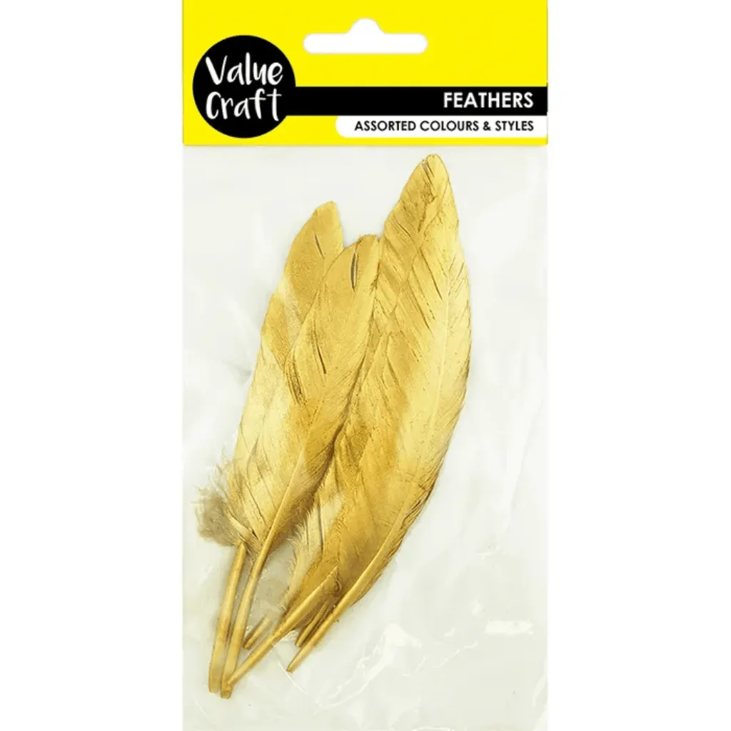 Goose Feathers Metallic Gold