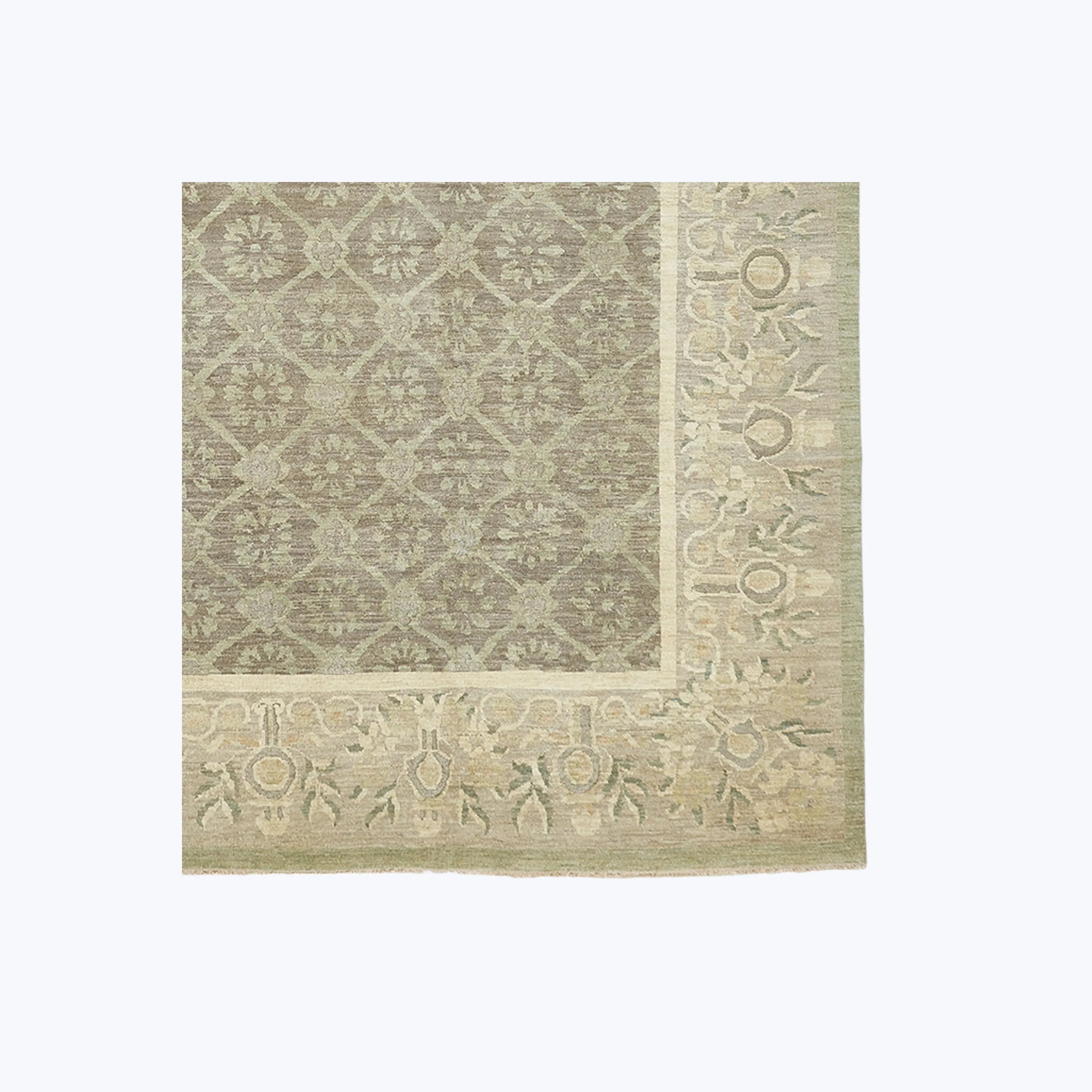 Grey Traditional Wool Rug - 11'7" x 14'3"