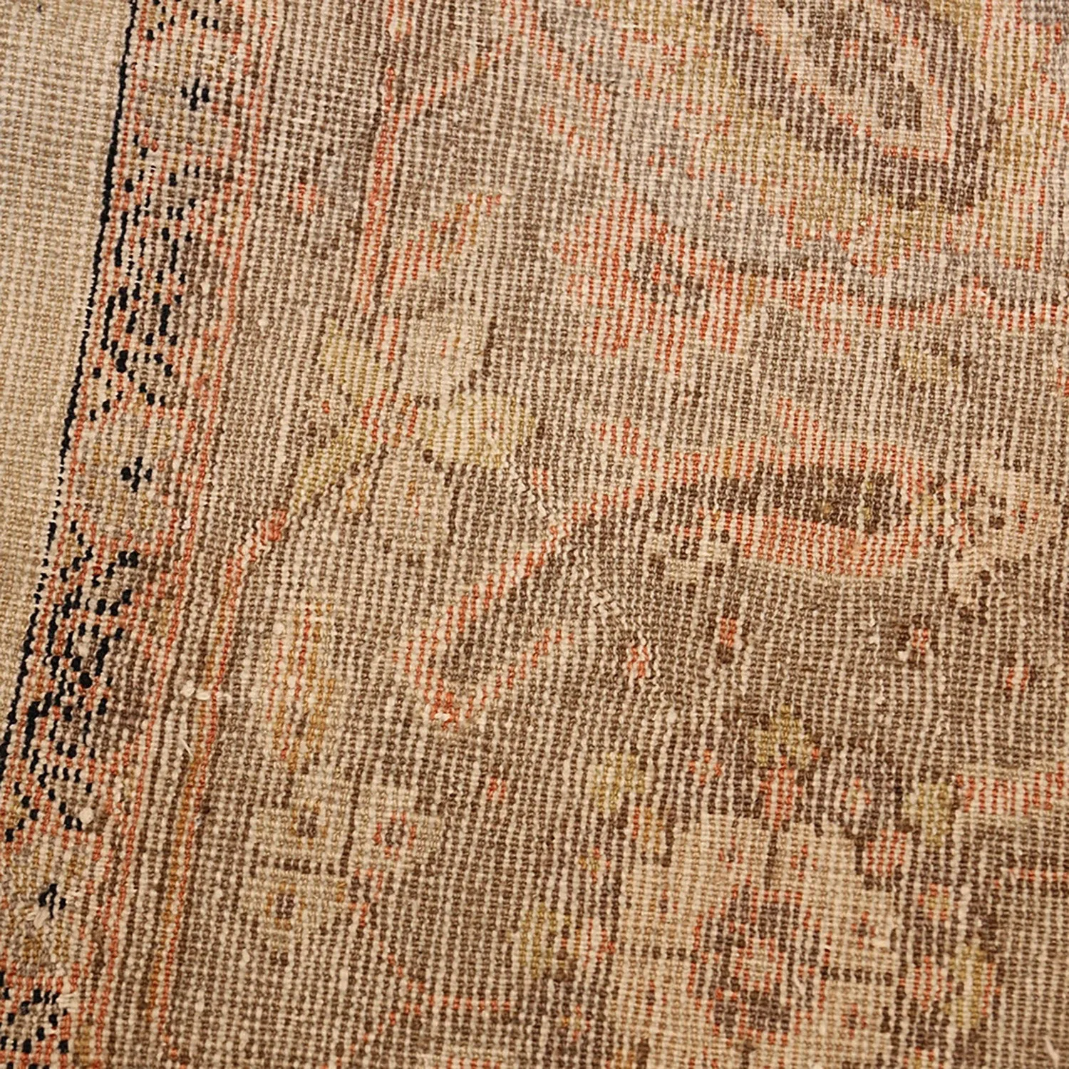 Ivory Antique Wool Persian Rug - 12' x 13'6"