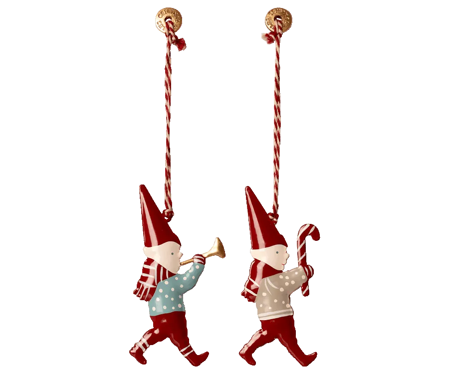 Maileg Metal Pixies Ornament Set of Two