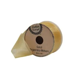 Organza Gold Ribbon 38mm x 5m