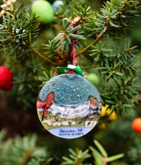 Staunton Glass Ornament - "You Belong Here" Mural